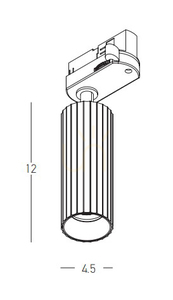 Spot pe șină trifazat Zambelis S116 LED 7 W, negru small 1