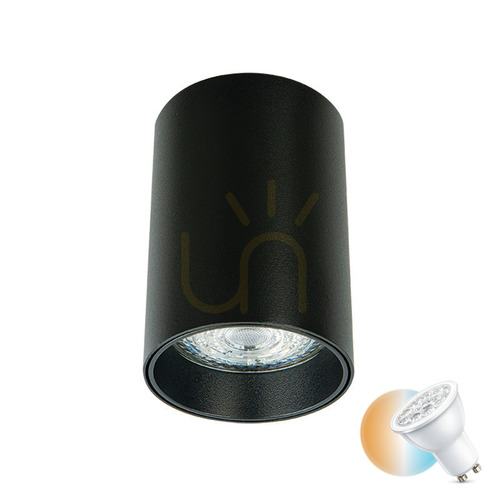 Verifica Spot de tavan aplicat Zambelis S154 GU10 max 40 W negru nisipos Ø6 cm