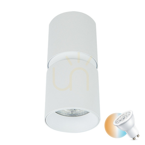 Verifica Spot de tavan Zambelis S159 alb nisipiu din aluminiu GU10 40 W 6 cm
