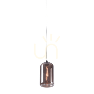Pendul sticlă gri fumuriu Zambelis E27 1 bec 19 cm small 3