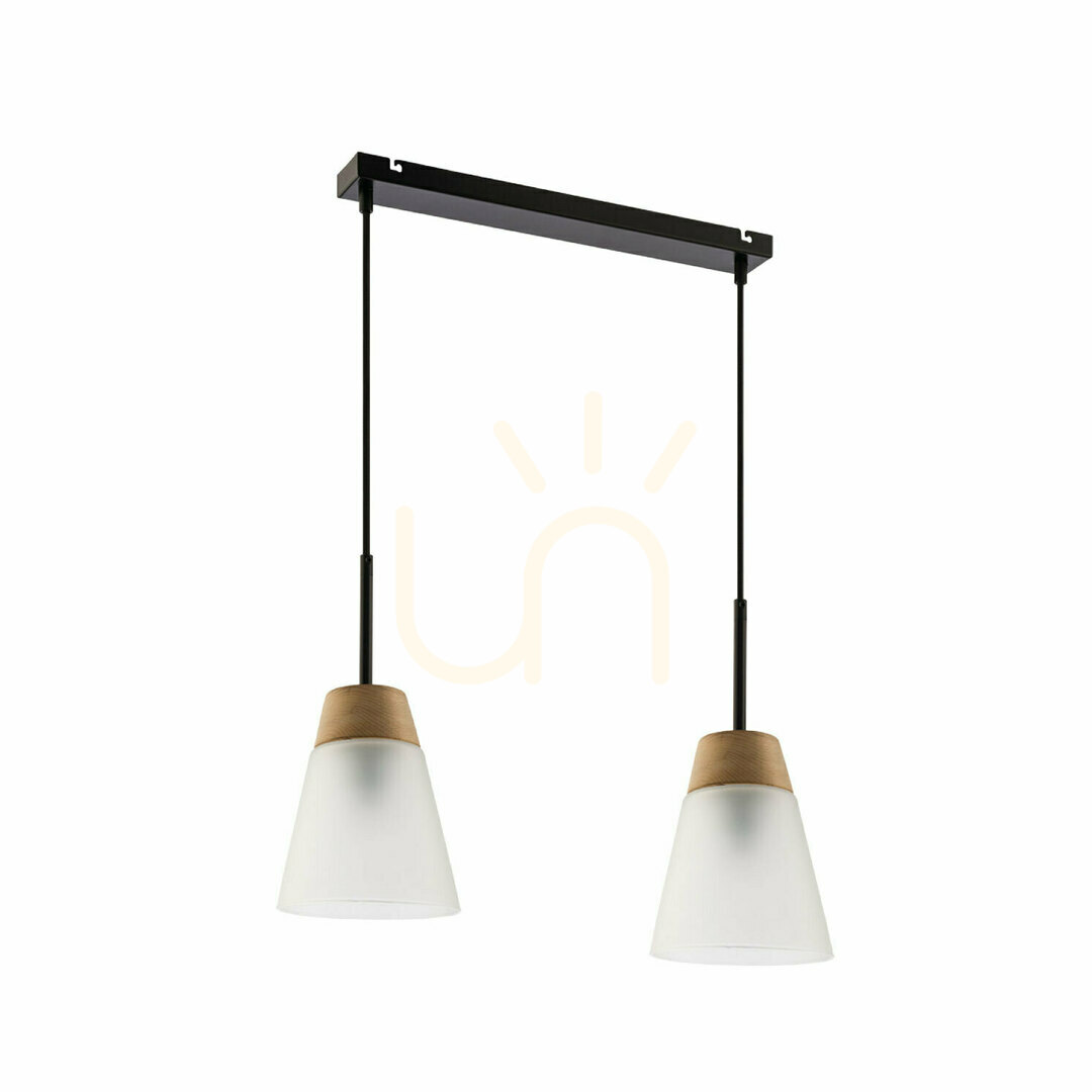 Verifica DOMINO Lampă cu pandantiv negru 2xE27/15W DOMINO Lampă cu pandantiv negru 2xE27/15W