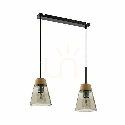 Verifica DOMINO Lampă cu pandantiv negru 2xE27/15W