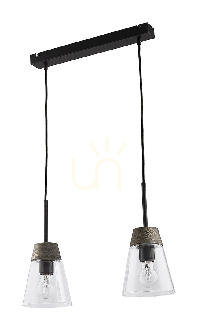 Verifica DOMINO Lampă cu pandantiv negru 2xE27/15W DOMINO Lampă cu pandantiv negru 2xE27/15W