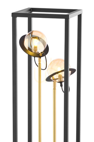 Verifica Lampă de podea Jupiter PLANET 1910 aurie și neagră, 2×G9, 150 cm