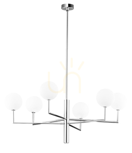 Candelabru Jupiter FEME 1935 nichel, 6×G9, 104 cm small 2
