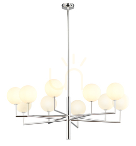 Candelabru Jupiter FEME 1936, nichel, 10×G9, 100 cm small 2