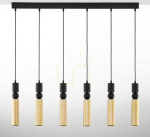 Lampă suspendată ALAS 2008 auriu-negru 6xGU10 90 cm Jupiter small 9
