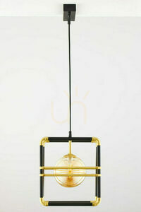 Lampă suspendată JUPITER FIORI 2026, aurie și neagră, 2 × G9 small 3