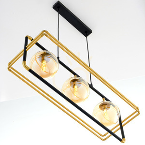 Lustră suspendată Jupiter FIORI 2027, auriu și negru, 3 × G9, 68 cm small 8