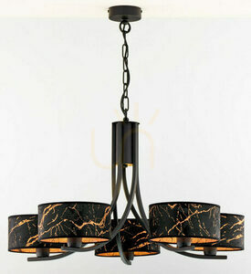 Candelabru ARTHUR negru 5xE27/15W small 1