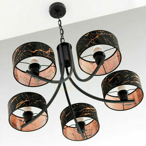 Candelabru ARTHUR negru 5xE27/15W small 3