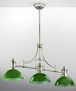 Lustră Jupiter PLATINO 2072, nichel lucios și verde, 3×E27, 121 cm small 3