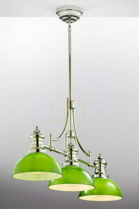 Lustră Jupiter PLATINO 2072, nichel lucios și verde, 3×E27, 121 cm small 5