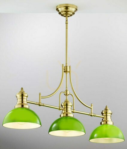 Verifica Pendul Jupiter PLATINO alamă periată verde 3xE27 121 cm 2074