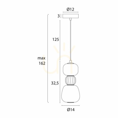 Verifica Lampă suspendată LED Max Light Modern P0628 negru opal 13W 14 cm