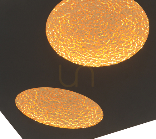 Verifica Aplică LED Aviano TOULON 4044-304, 60 × 60 cm, negru mat și auriu