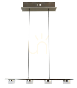 Lustră suspendată CASSIS LED cu 4 surse 24 W 3000 K, nichel mat, 75 cm – Aviano 7066-503 small 2
