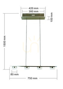 Lustră suspendată CASSIS LED cu 4 surse 24 W 3000 K, nichel mat, 75 cm – Aviano 7066-503 small 4