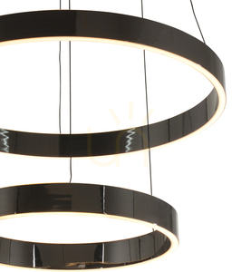 Lustră Aviano MARLING 6072-305, două inele Ø 60 și 40 cm, LED 72 W 8200 lm 3000K, crom negru small 1