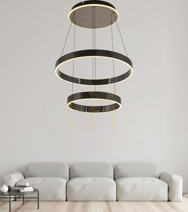 Lustră Aviano MARLING 6072-305, două inele Ø 60 și 40 cm, LED 72 W 8200 lm 3000K, crom negru small 2