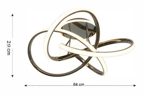 Plafonieră Aviano BANDOL 9064-105 crom negru, ø64 cm, LED 56 W 6400 lm 3000 K small 4