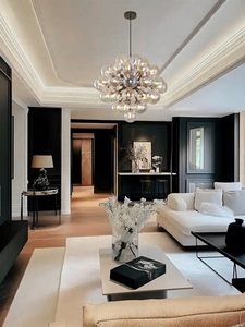 Candelabru Aviano PORTOFINO 5079-4405, 44 x G9, 44 globuri din sticlă fumurie, 3000 K, dimabil, crom negru, ø65,5 cm small 0