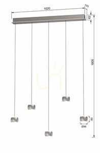 QUIBERON patru lampă suspendată 7039-503 Aviano 5 QUIBERON patru lampă suspendată 7039-503 Aviano small 5