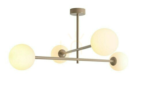 Verifica Plafond Aldex Pinne 4 Bej metal sticlă E14 1080PL_L17