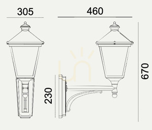 Lampă de perete pentru exterior IP54 LONDON BIG 4116WH LED alb - NORLYS. small 1
