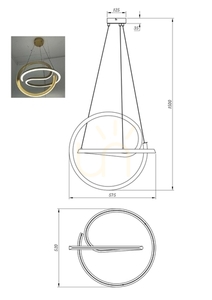 Lampă suspendată Zuma Line VELENNE P241249401E auriu 1xLED small 1
