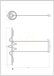 Lampă suspendată Zuma Line VELENNE P241249402 auriu 1xLED small 1