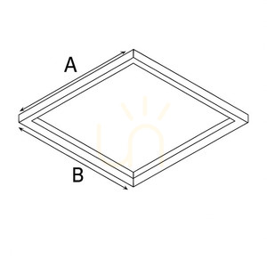 LUNA-MAG dreptunghi set magnetic de iluminat montat pe suprafață negru small 1