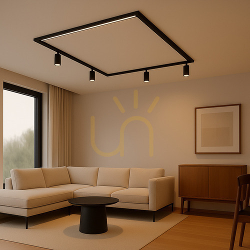 Verifica LUNA-MAG dreptunghi set iluminat magnetic încastrat negru