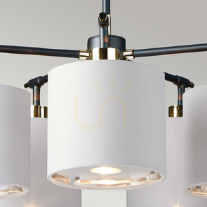 Candelabru Balance - 5 surse de lumină - negru / nichel lustruit Elstead small 2