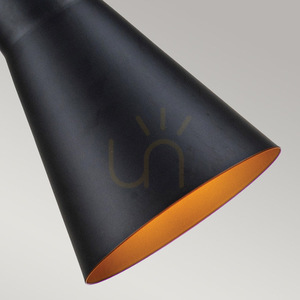 Lustră pendul Etoile medie - 1 sursă de lumină - negru mat / foiță de aur Elstead small 5