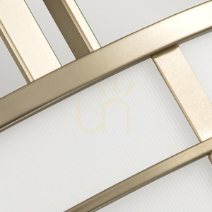 Plafonieră semi-aplicată Fusion 3xE27 – alamă naturală vopsită, sticlă opal – Feiss / Elstead small 3