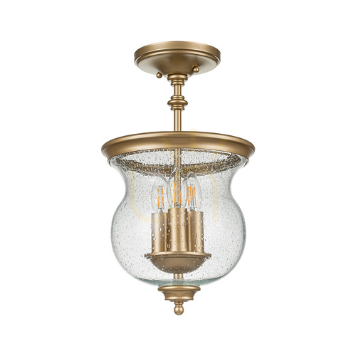 Verifica Pickering Lane semi-flame - 3 surse de lumină - alamă naturală Elstead