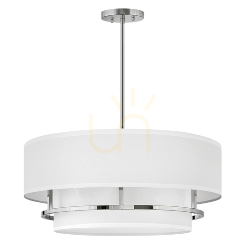 Verifica Pendul / plafonieră semi-aplicată Graham - 4 surse de lumină E14 - nichel lustruit Elstead