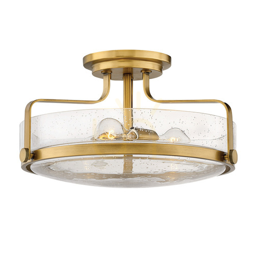 Verifica Harper mediu semi-flame - 3 surse de lumină - alamă veche Elstead