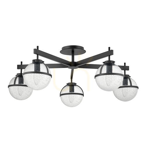 Verifica Hollis semi-plofon - 5 surse de lumină - Negru Elstead
