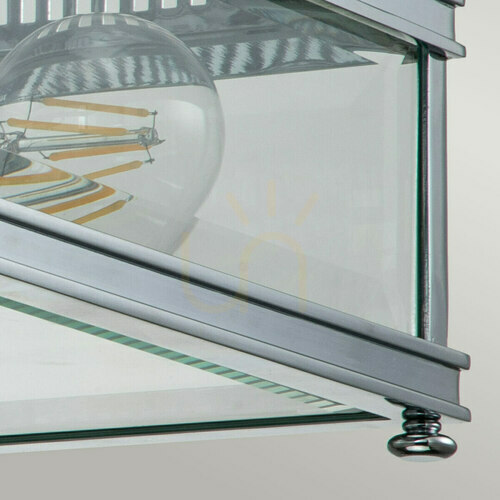 Verifica Plafonieră de exterior Elstead Holborn, 2×E27, crom lustruit