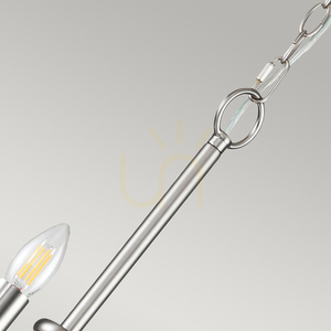 Candelabru Capitol Hill - 12 surse de lumină - Nichel periat Elstead small 2