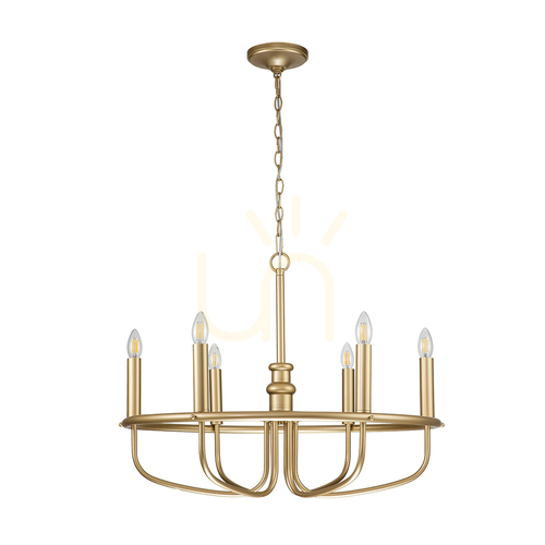 Verifica Candelabru Capitol Hill - 6 surse de lumină - Alamă naturală Elstead