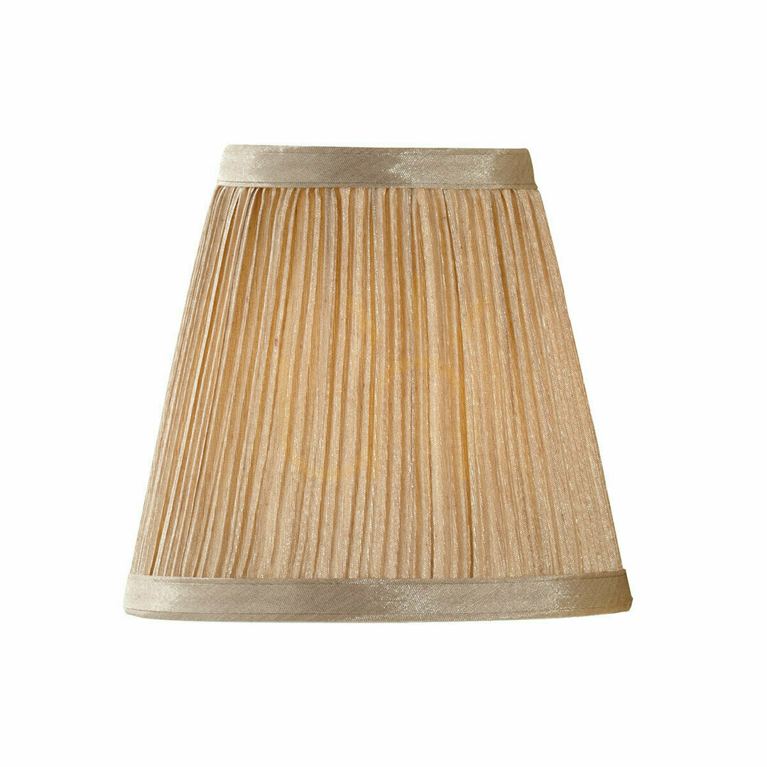 Elstead LS166 Klemmschirm Gold Chiffon plissiert