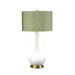 Veioză Milo - 1 sursă de lumină - Alb / Alamă îmbătrânită / Abajur verde Elstead small 0