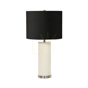 Lampă de masă Elstead Ripple albă cu abajur negru E27 small 0