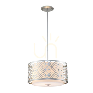 Lampă suspendată medie Ziggy - 2 surse de lumină - Argintiu lăcuit Elstead small 0