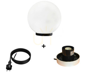 LUNA BALL 30 cm minge decorativă strălucitoare de grădină, inclusiv cablu și inel decorativ de montare - PREMIUM - UV - LUNARES small 0