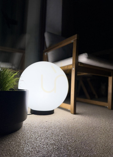 Verifica LUNA BALL 30 cm minge decorativă strălucitoare de grădină, inclusiv cablu și inel decorativ de montare - PREMIUM - UV - LUNARES