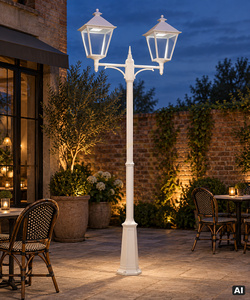 Lanternă de grădină / parc IP54 LONDON BIG 4131WH LED 2x13.4W 4000K alb - premium NORLYS small 3